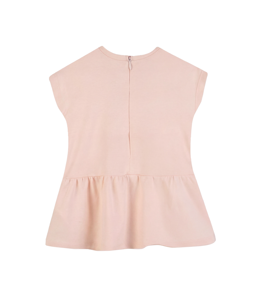 Chloé Kids Dress With Embroidered Logo in Pink