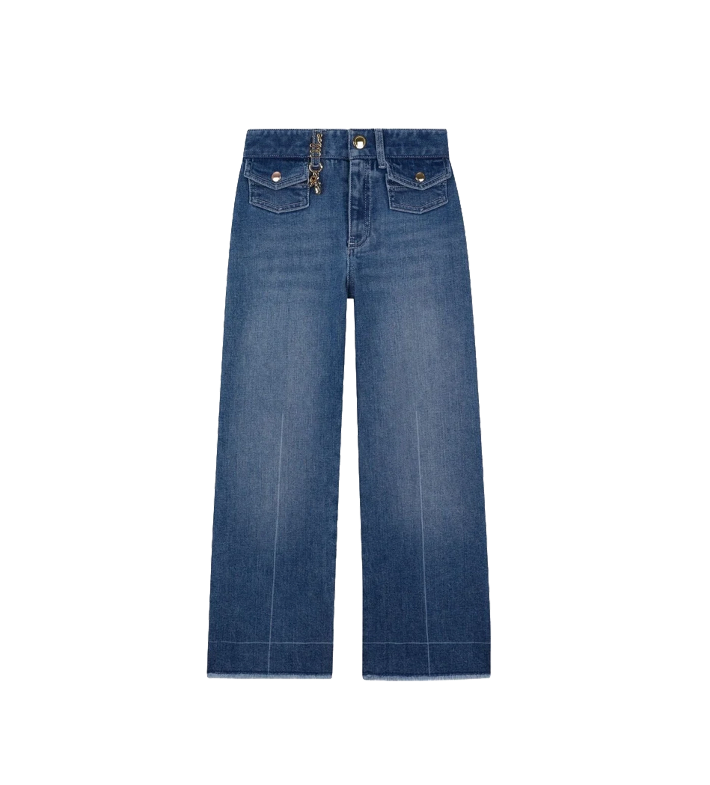 Chloé Jeans met logoplaquette voor kinderen in blauw