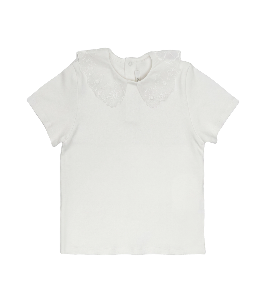Chloé Kids Collared Top T-Shirt in White