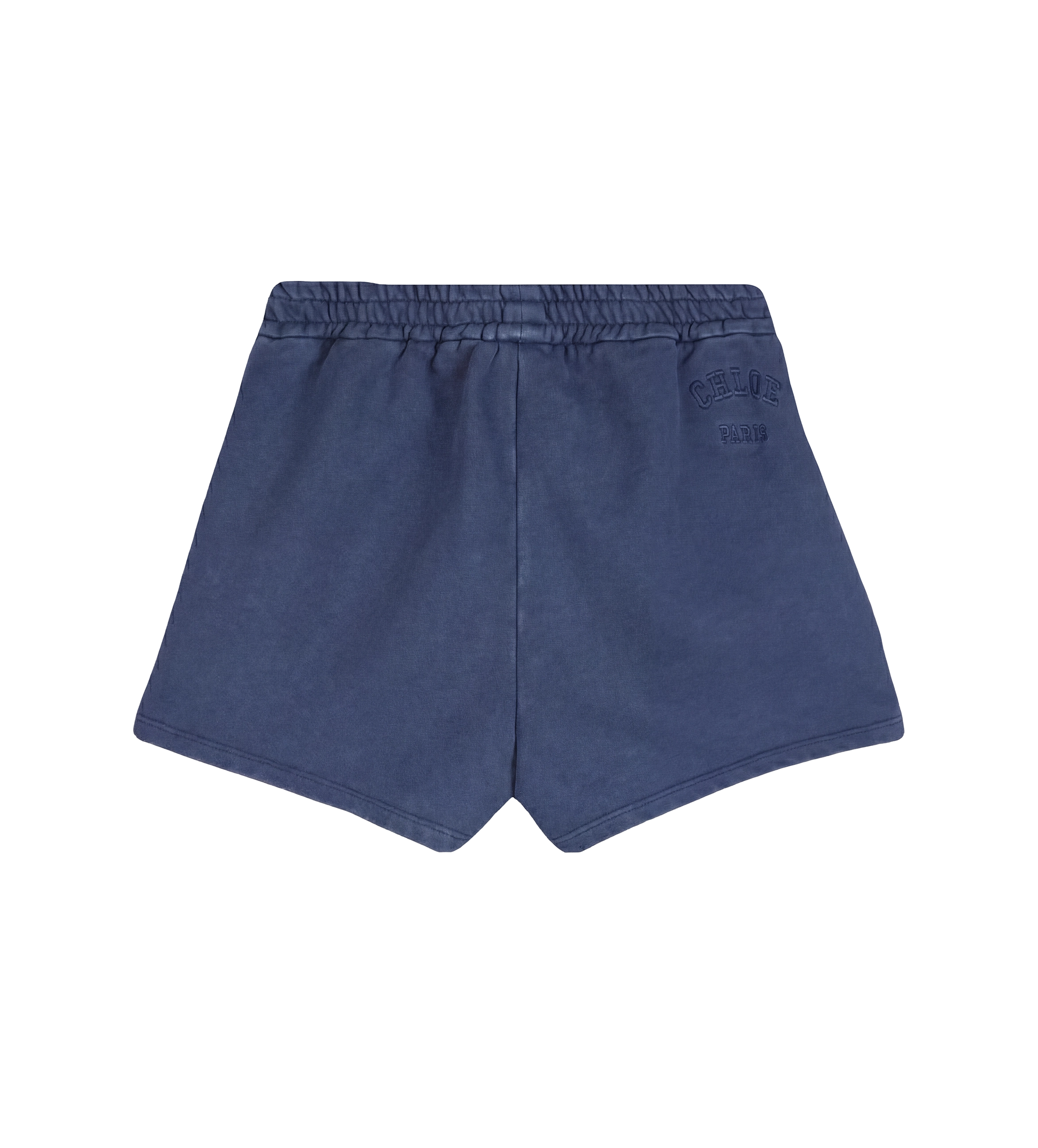 Chloé Kids Embroidered Drawstring Shorts in Navy