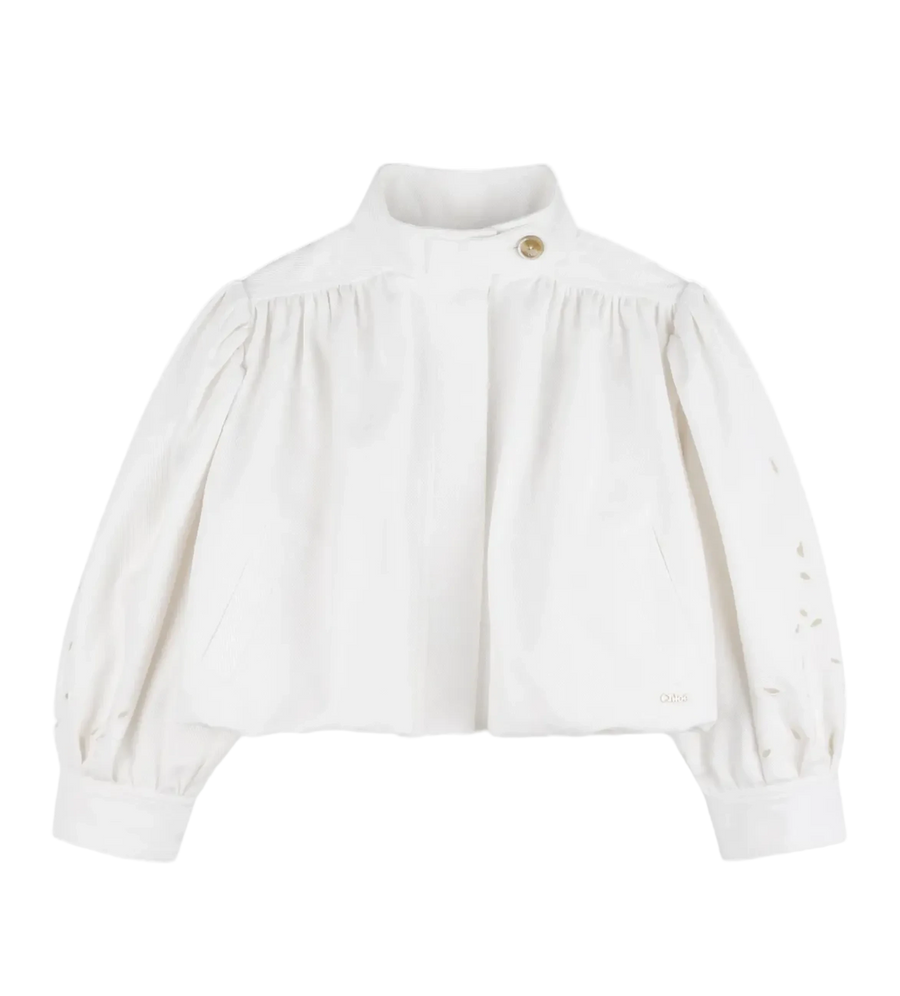 Chloé Katoenen jack van Broderie Anglaise voor kinderen in wit