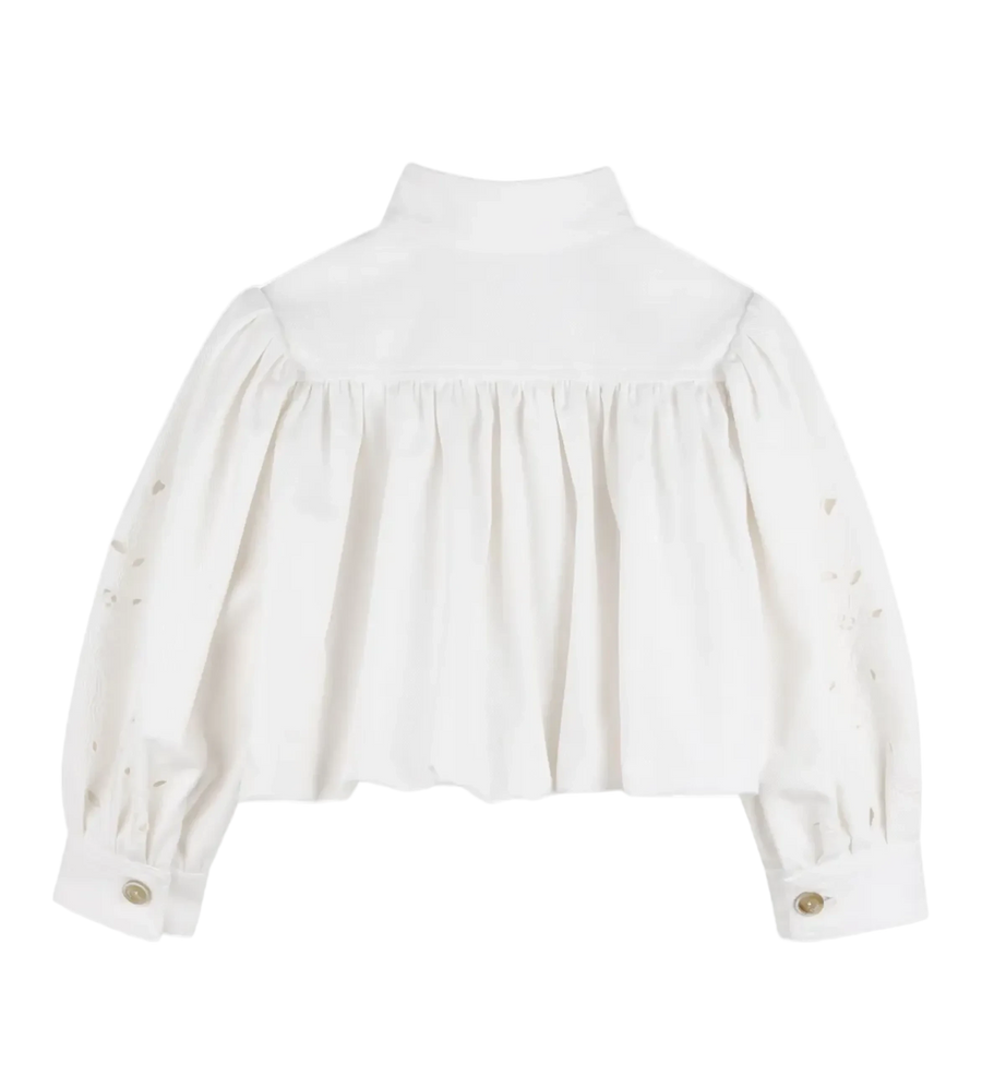 Chloé Katoenen jack van Broderie Anglaise voor kinderen in wit