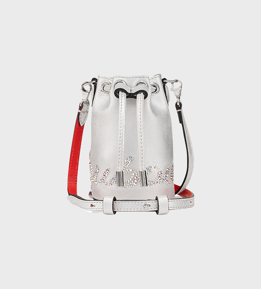 Marie Jane Embellished Bucket Bag Silver
