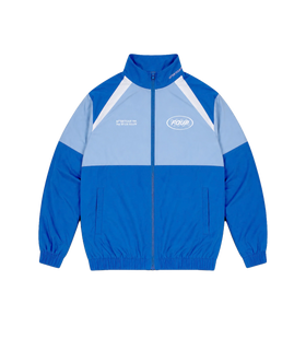 Contained Circles Zip Off Sleeve Jacket Blue