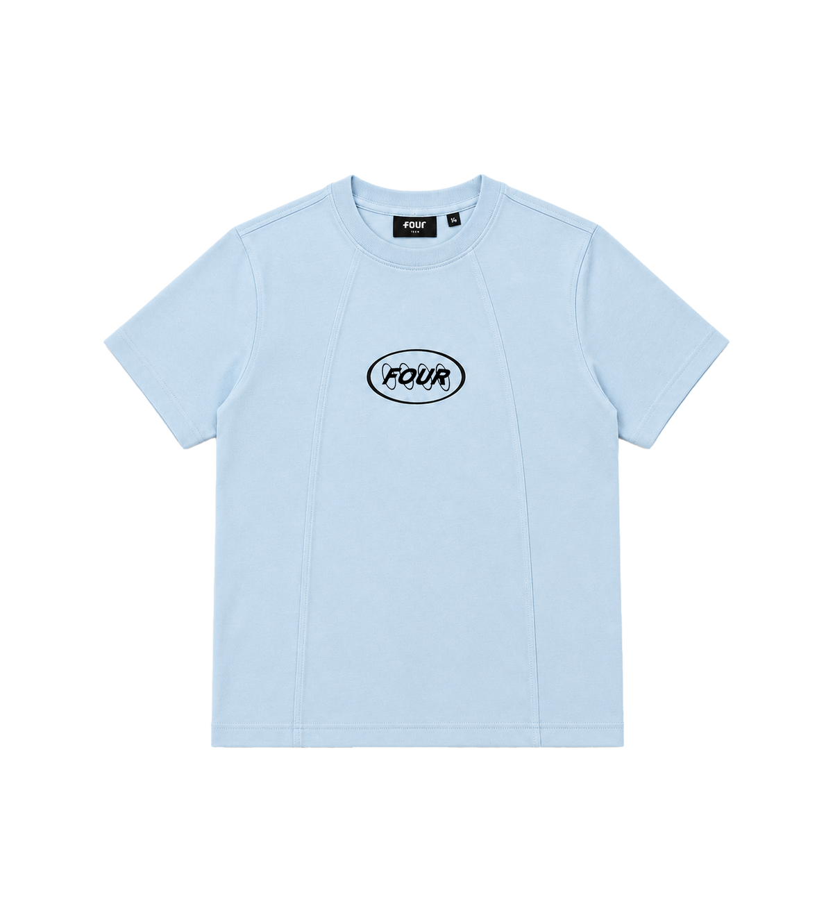 Contained Circles T-shirt Lichtblauw