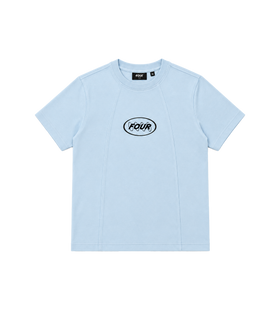 Contained Circles T-shirt Lichtblauw