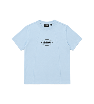 Contained Circles T-shirt Lichtblauw