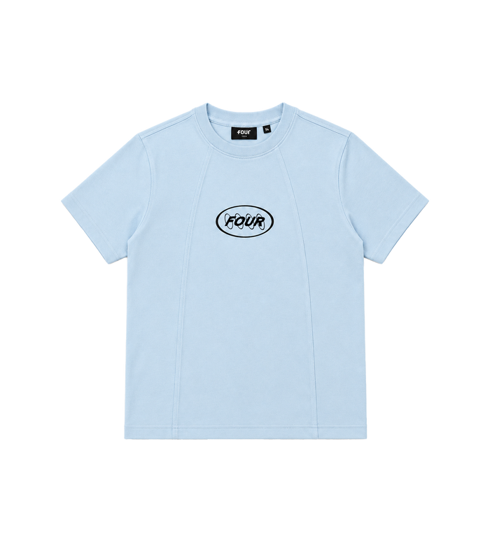 Contained Circles T-shirt Lichtblauw