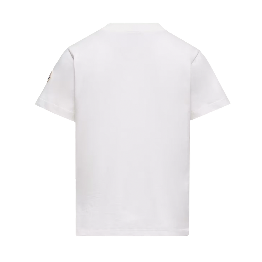 Moncler Logo Cotton T-Shirt in White (Kids)