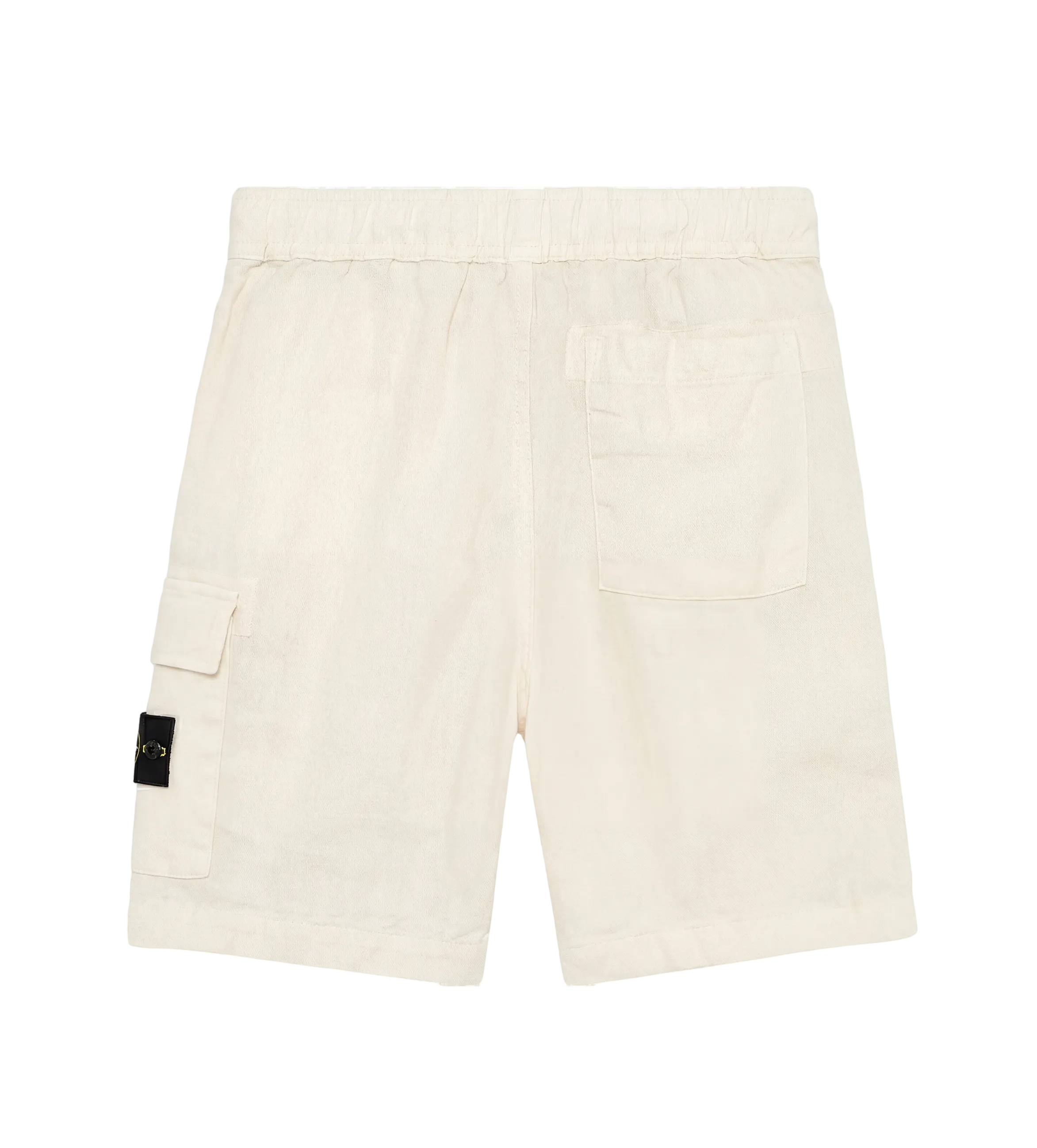 Stone Island Junior Logo Patch Shorts in Beige