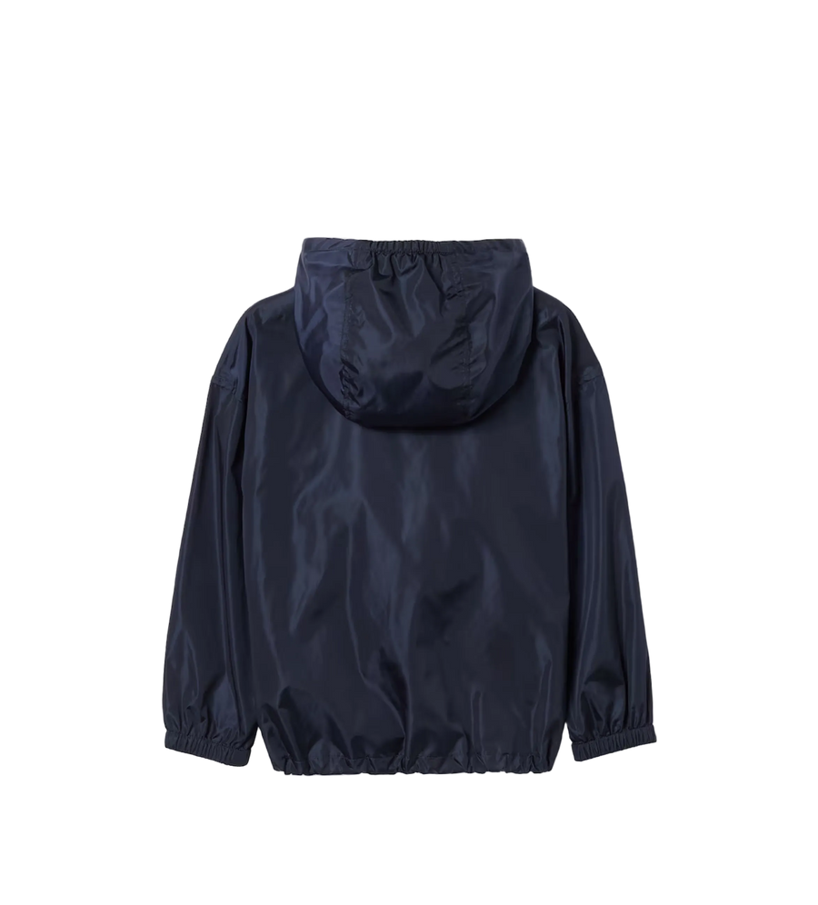 Gucci Children’s Nylon Jacket with Web in Navy
