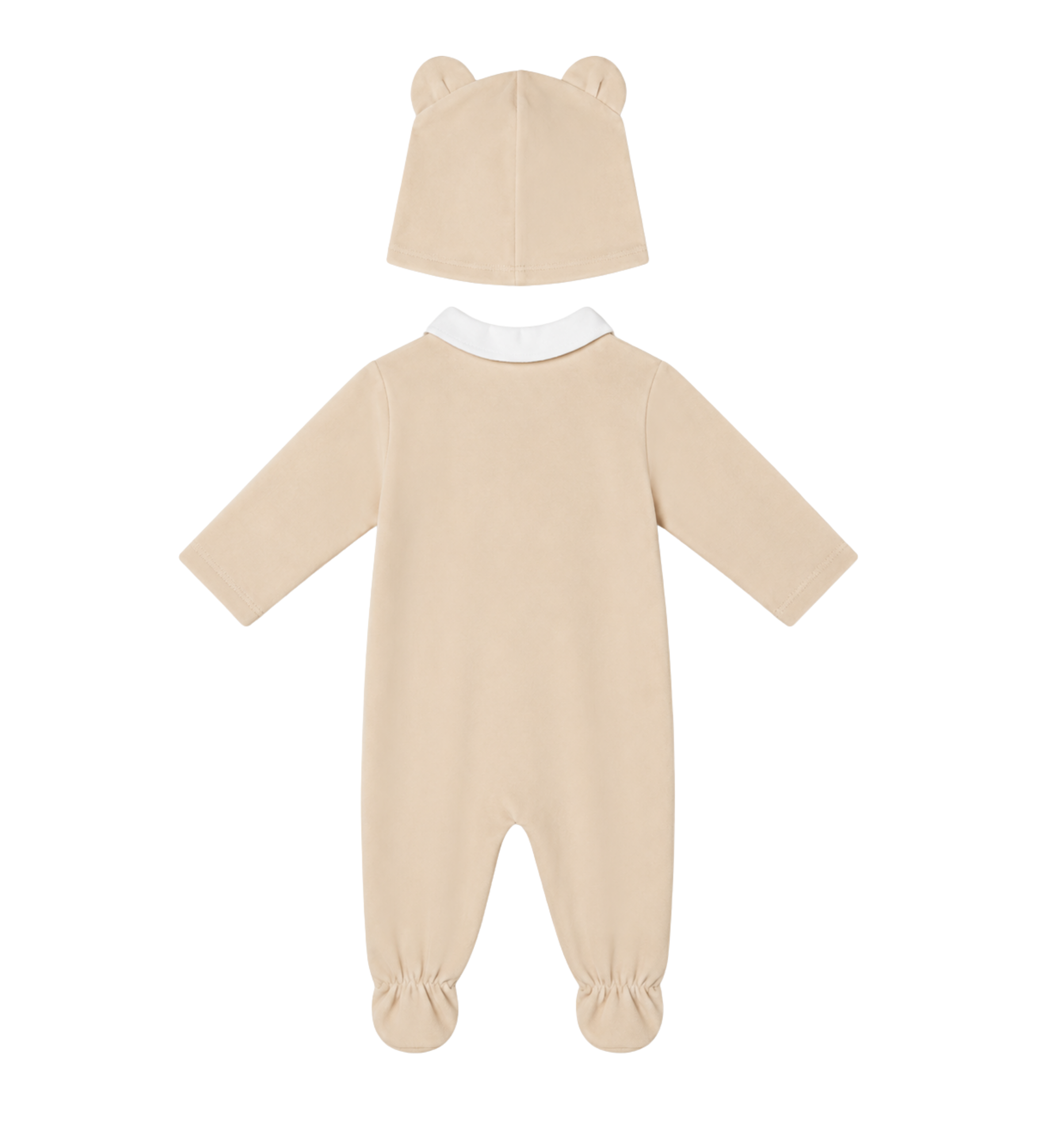 Baby Playsuit & Hat Set Beige