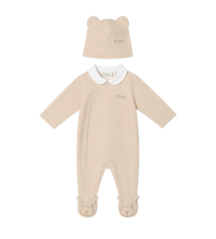 Baby Playsuit & Hoedenset Beige