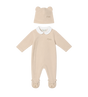 Baby Playsuit & Hat Set Beige