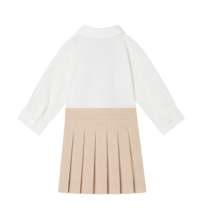 Kids Dress White/Beige