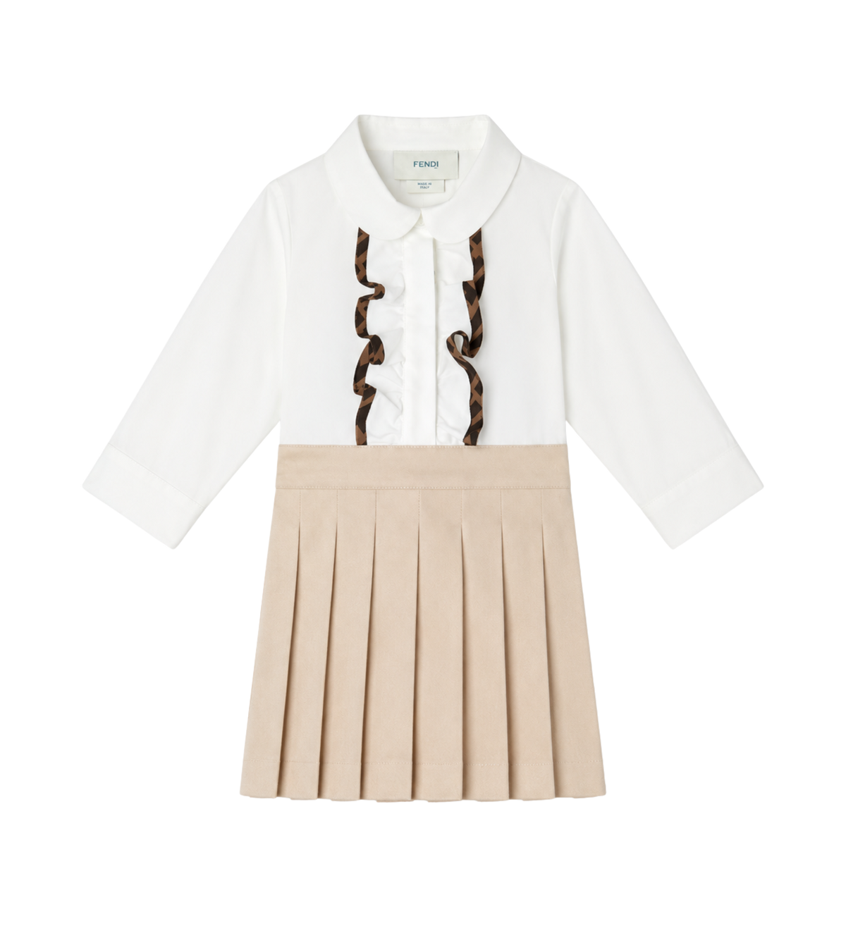 Kids Dress White/Beige
