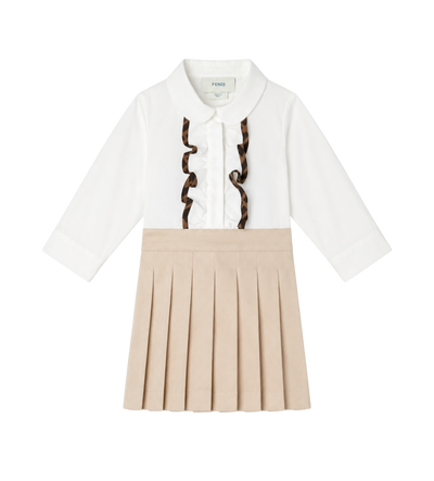 Kids Dress White/Beige