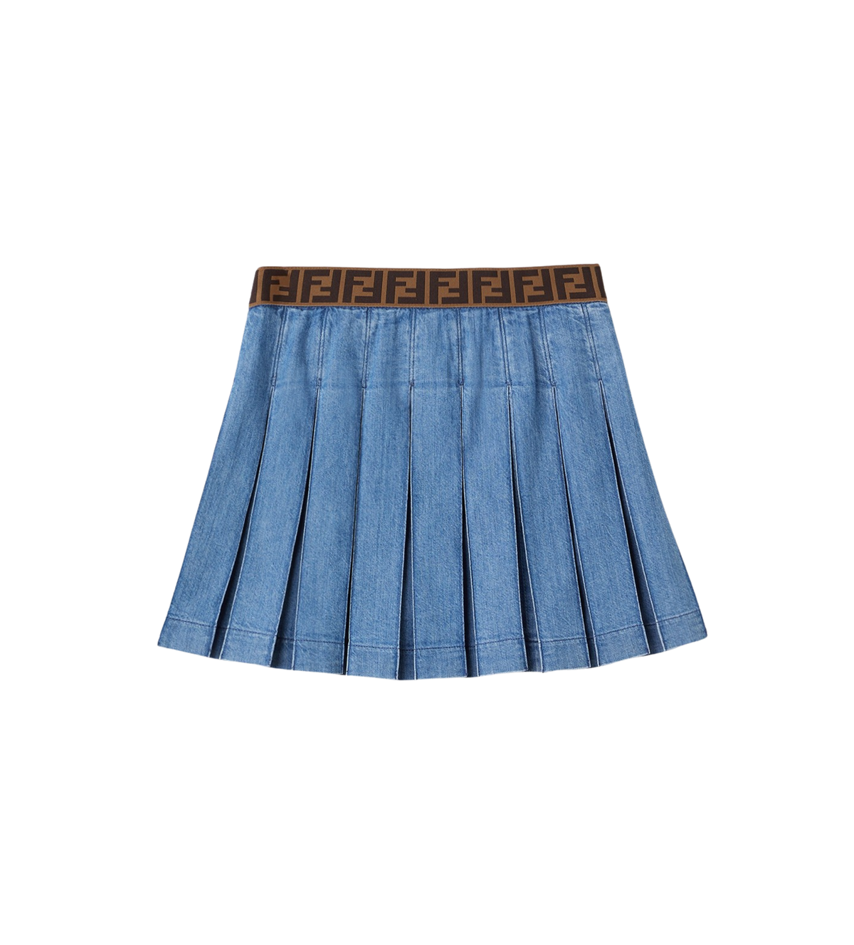Kids Denim Plooirok Blauw