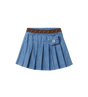 Kids Denim Pleated Skirt Blue