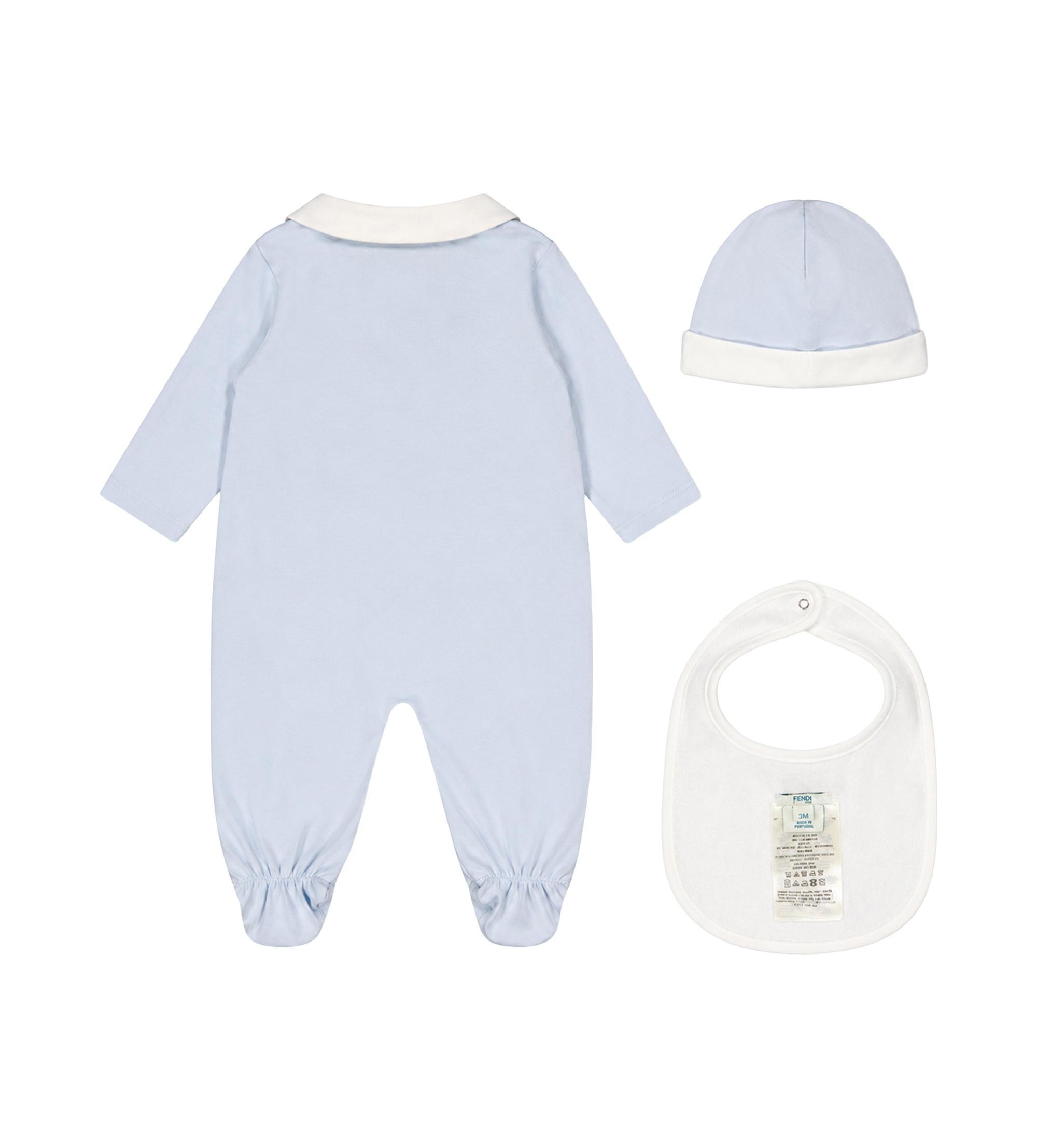 Fendi Kids Driedelige Baby Set in Blauw