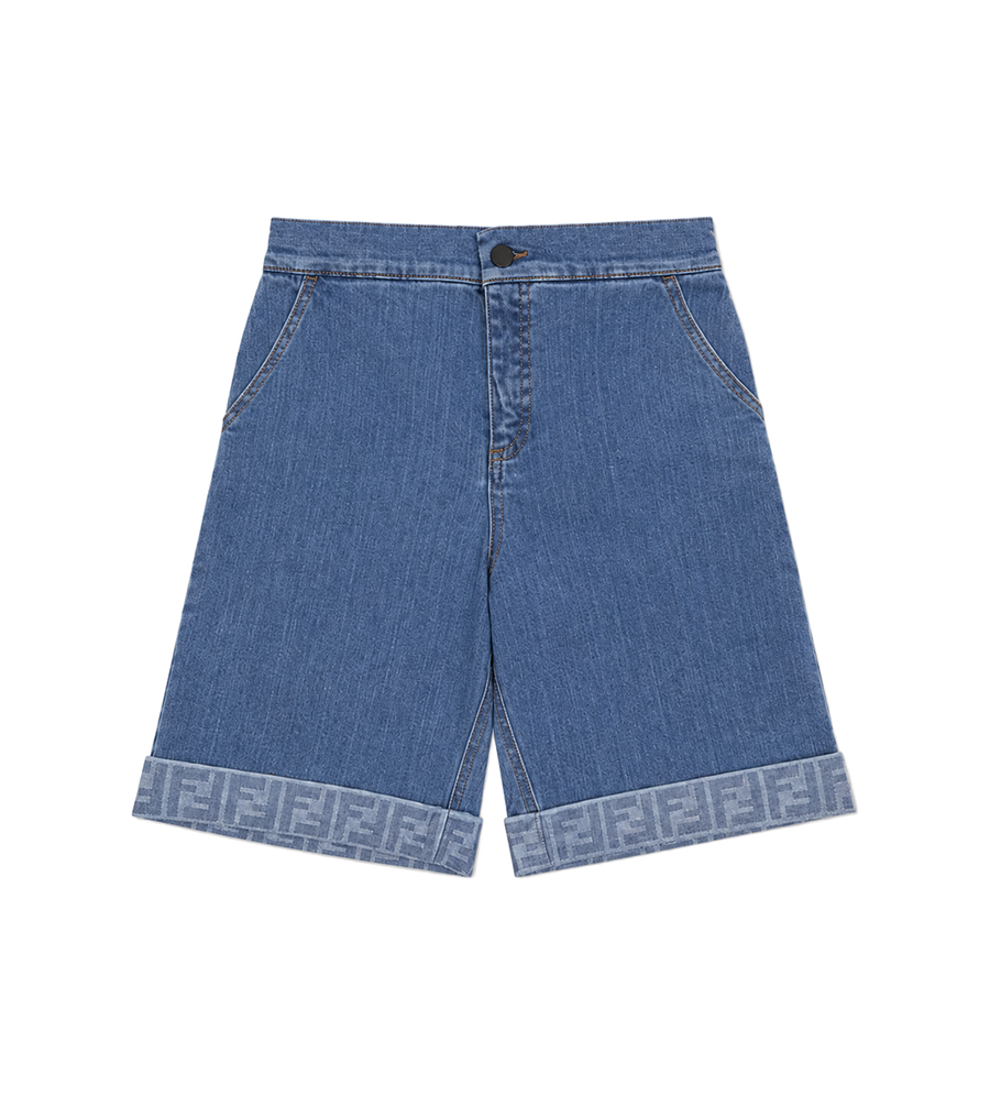 Fendi Bermuda Shorts in denimblauw (kinderen)