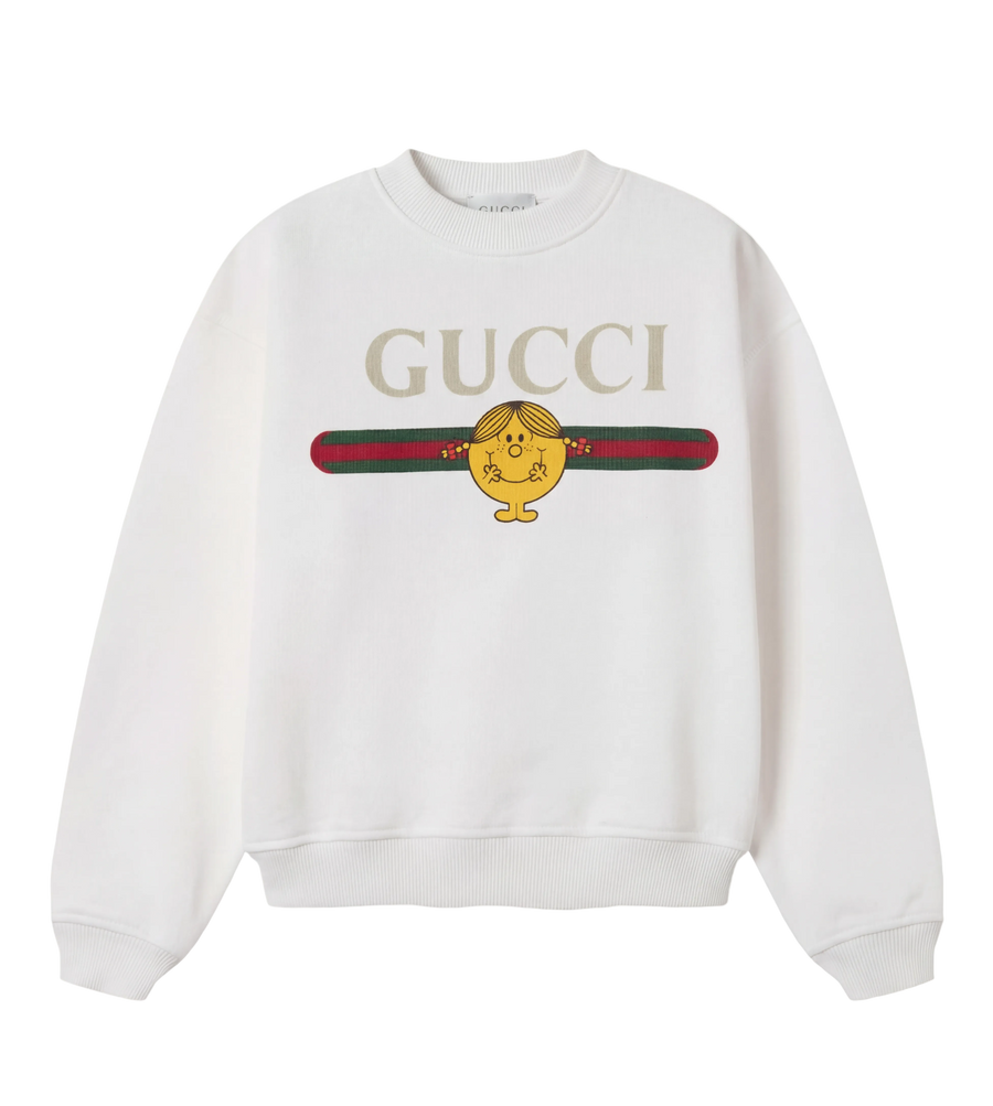 Gucci children's cotton sweatshirt with print in White