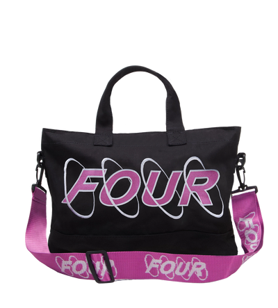 Circles Embroidery Shopper Wit/roze