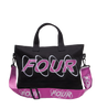 Circles Embroidery Shopper Wit/roze