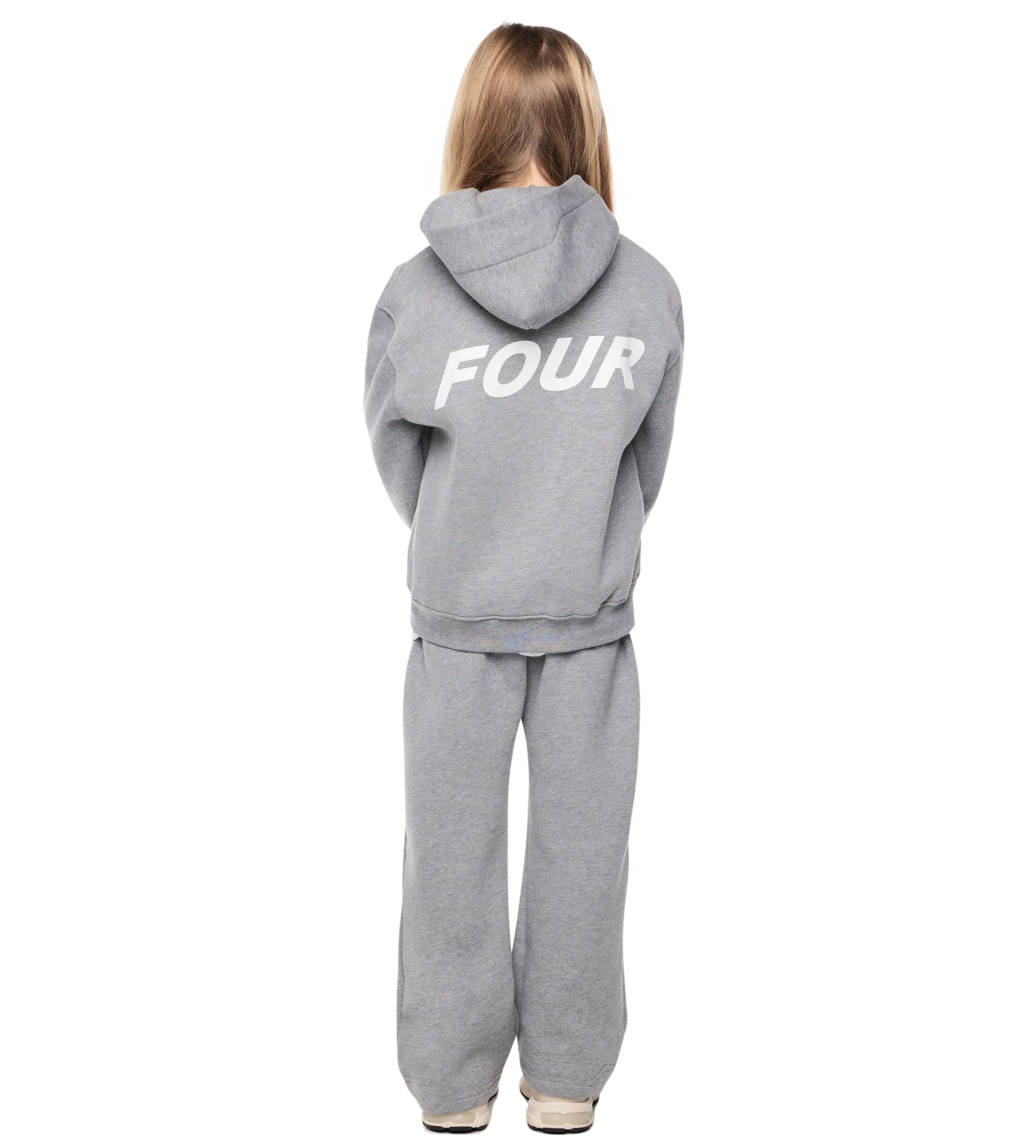 Reconstructed Circles Zip Up Hoodie Grey Melange