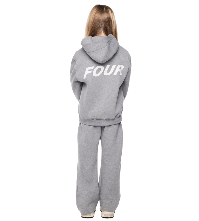 Reconstructed Circles Zip Up Hoodie Grijs Melange