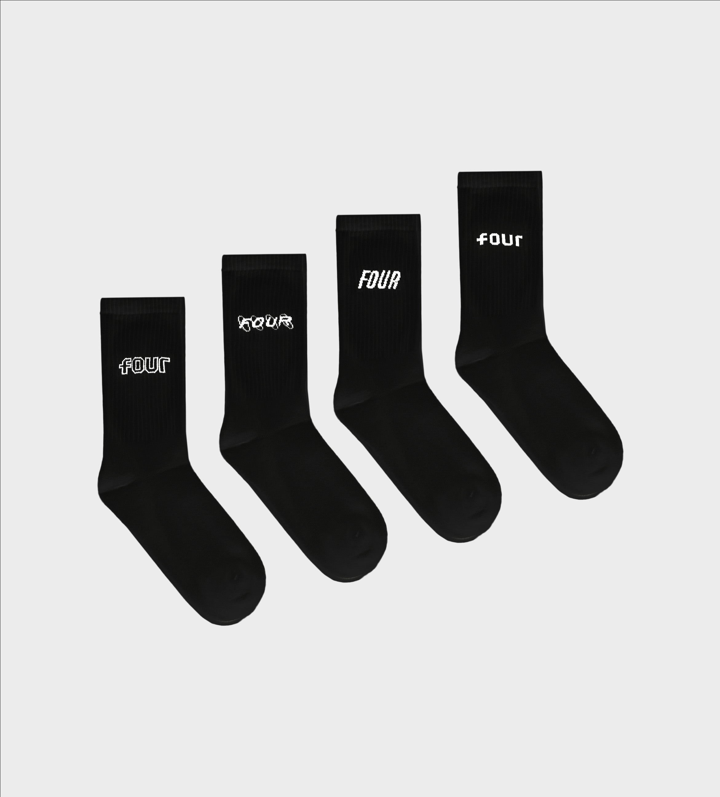 4-Pack Socks Black