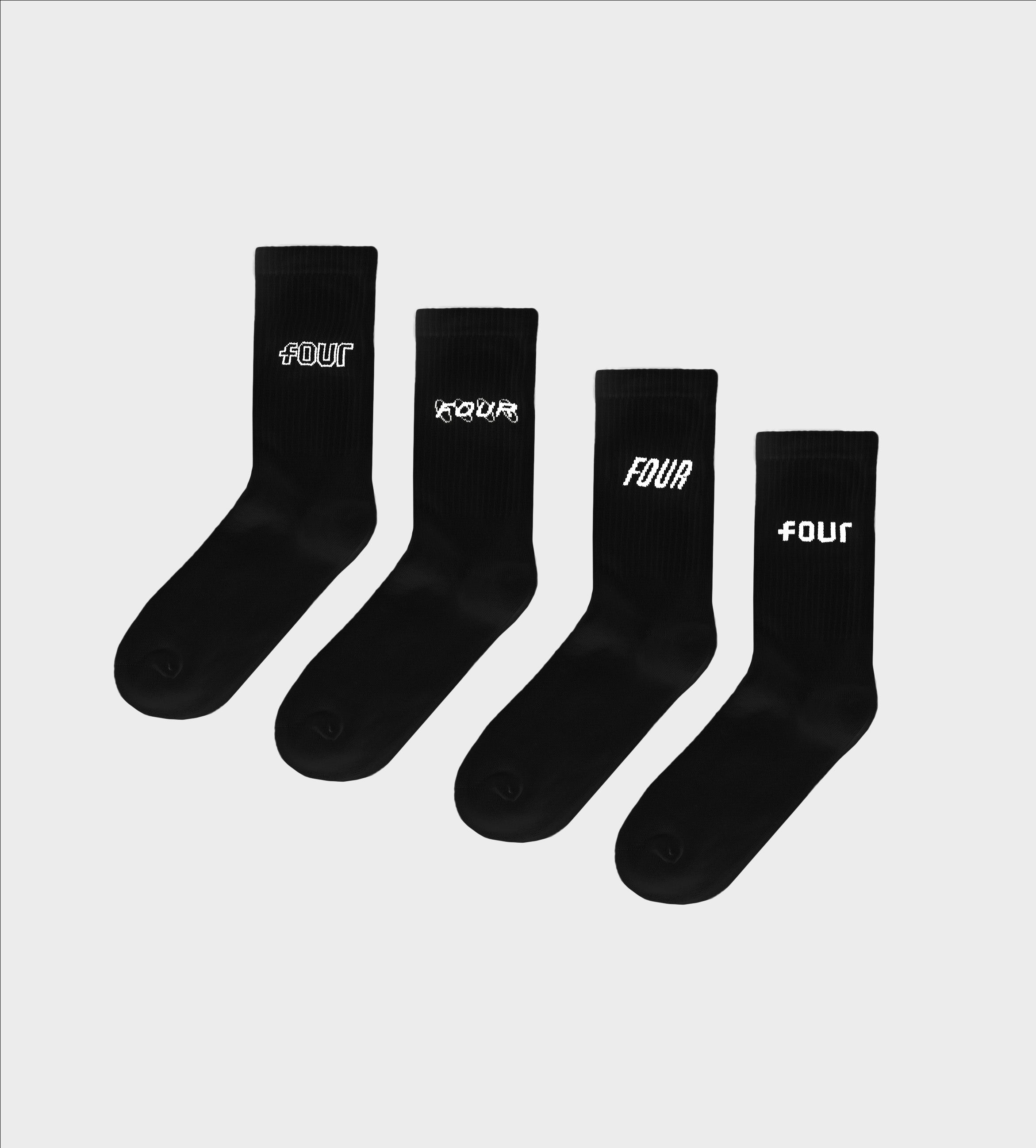 4-Pack Socks Black