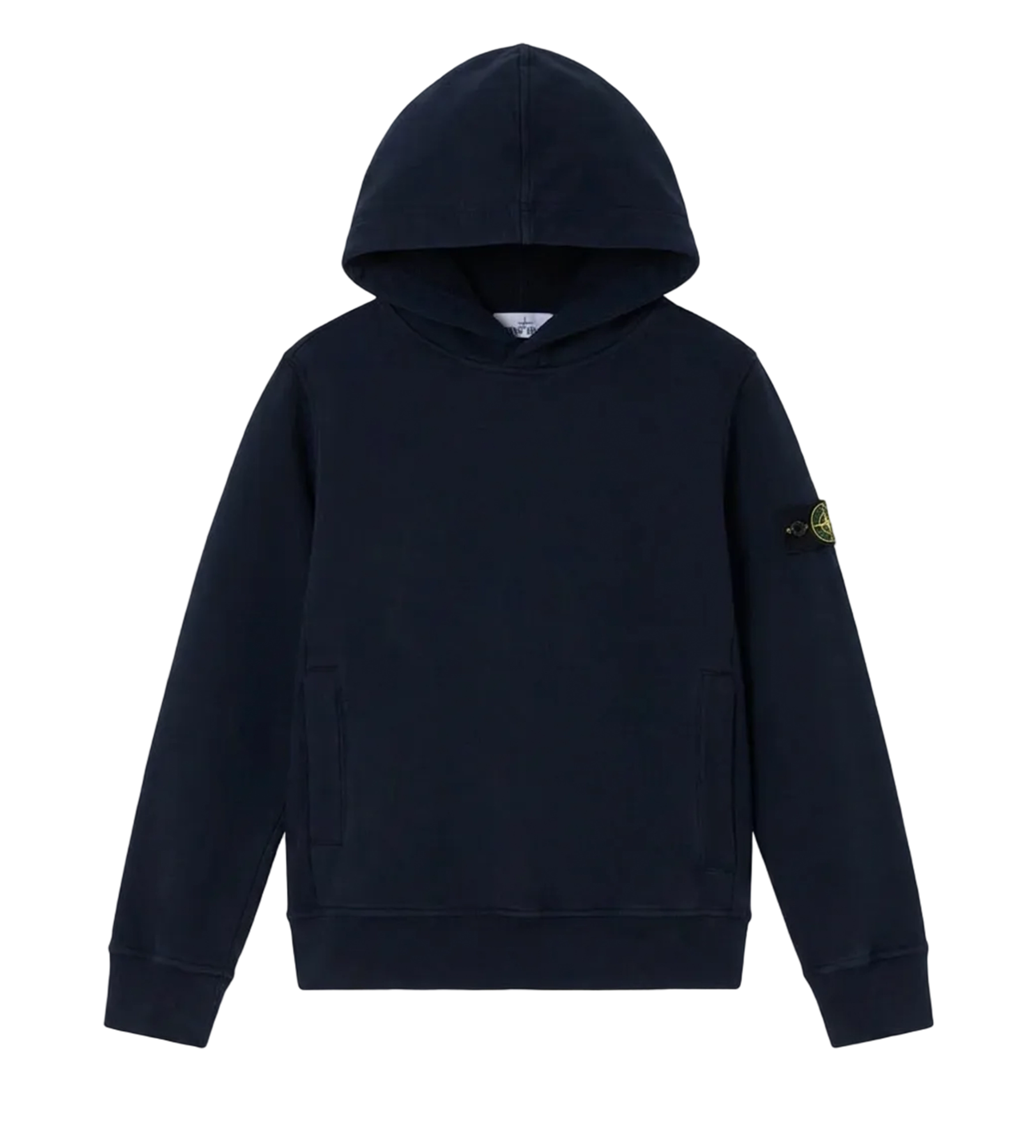 Stone Island Cotton Fleece Hooded Sweatshirt in Navy (Kids)