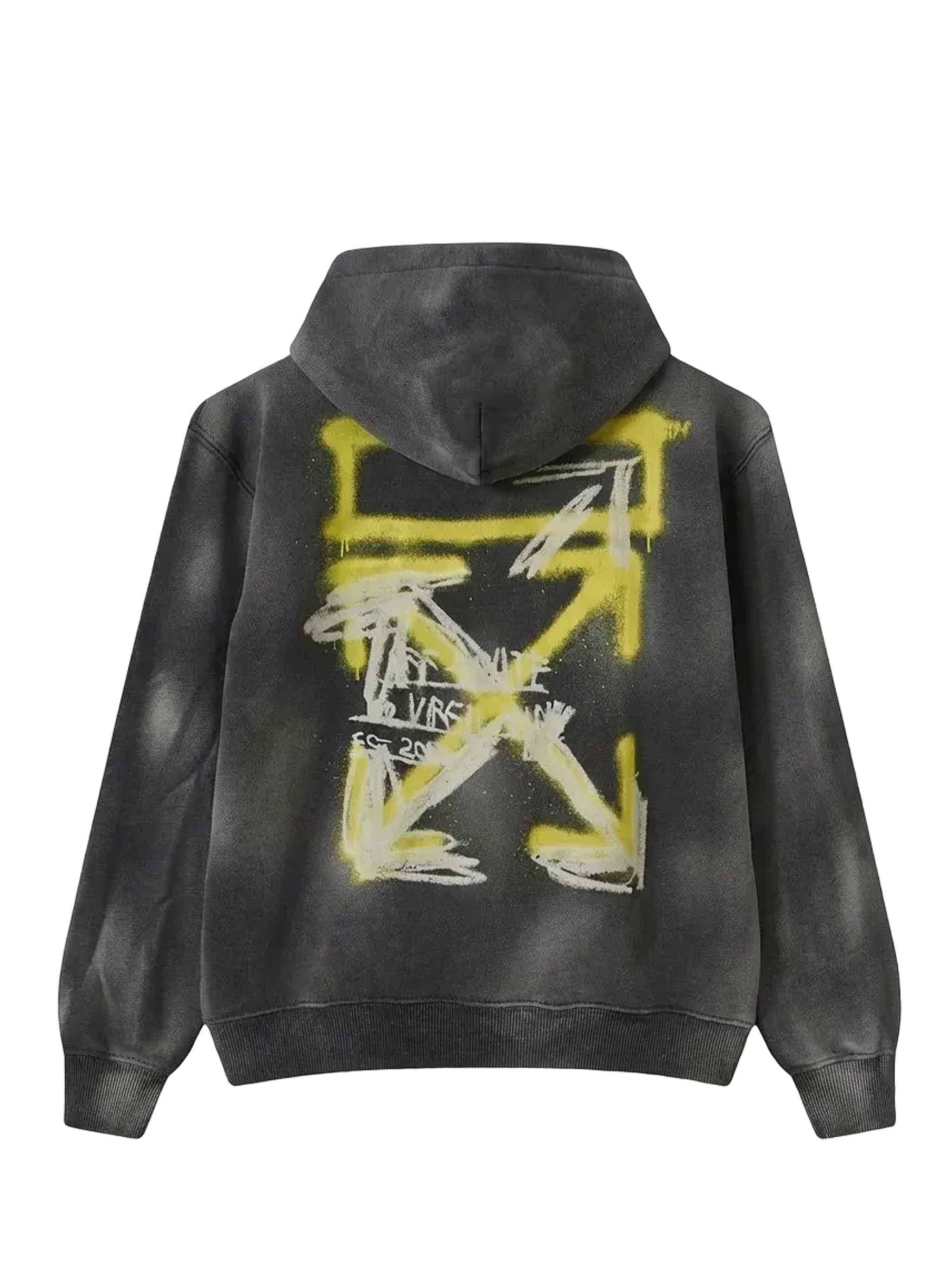 Off-White Arrow Spray Vest in Black Acid Wash