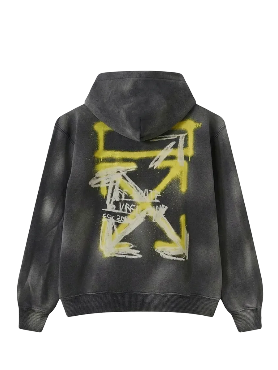 Off-White Arrow Spray Vest in Black Acid Wash