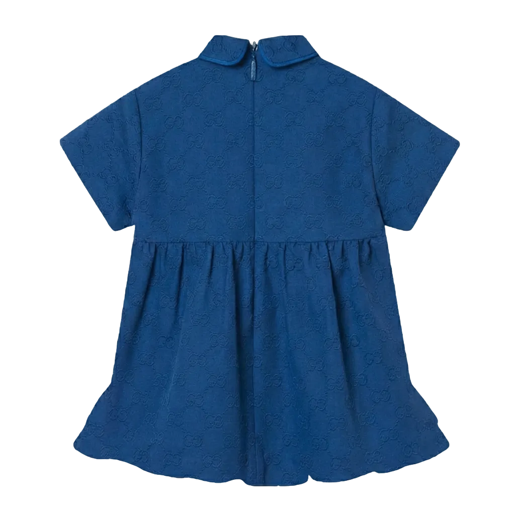 Gucci Babyjurk van GG-katoen in blauw