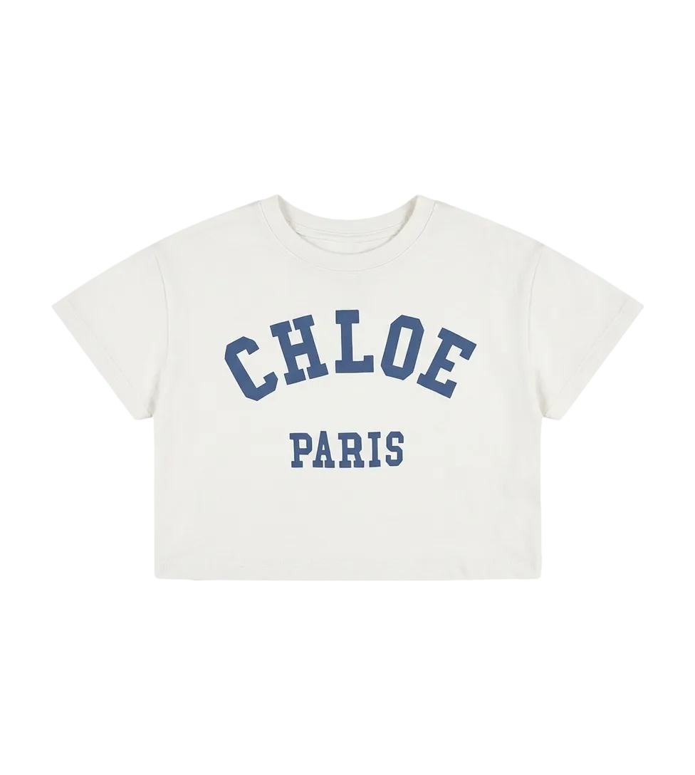 Chloé Kids Appliqué T-Shirt in White