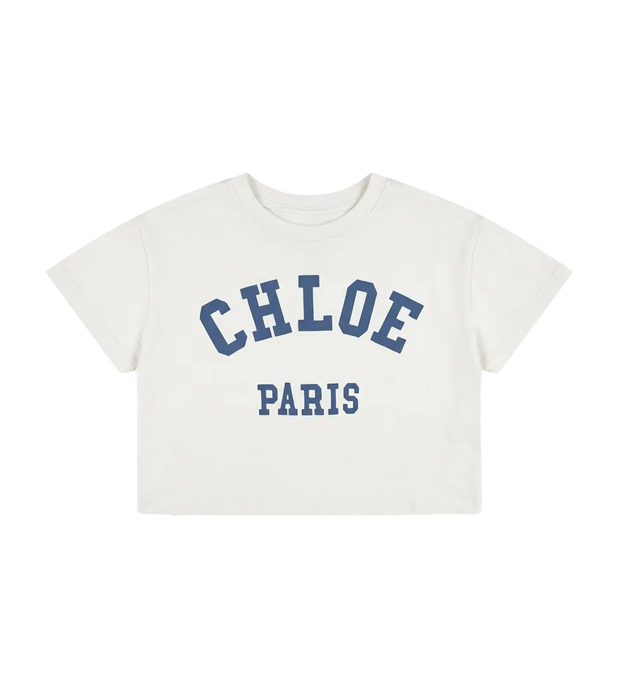 Chloé Kids Appliqué T-Shirt in White