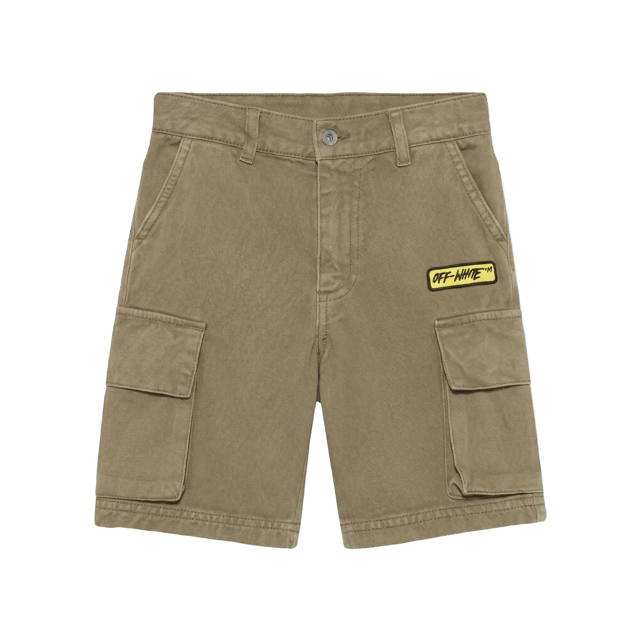Off-White Logo Patch Diag Cargo Short in Khaki