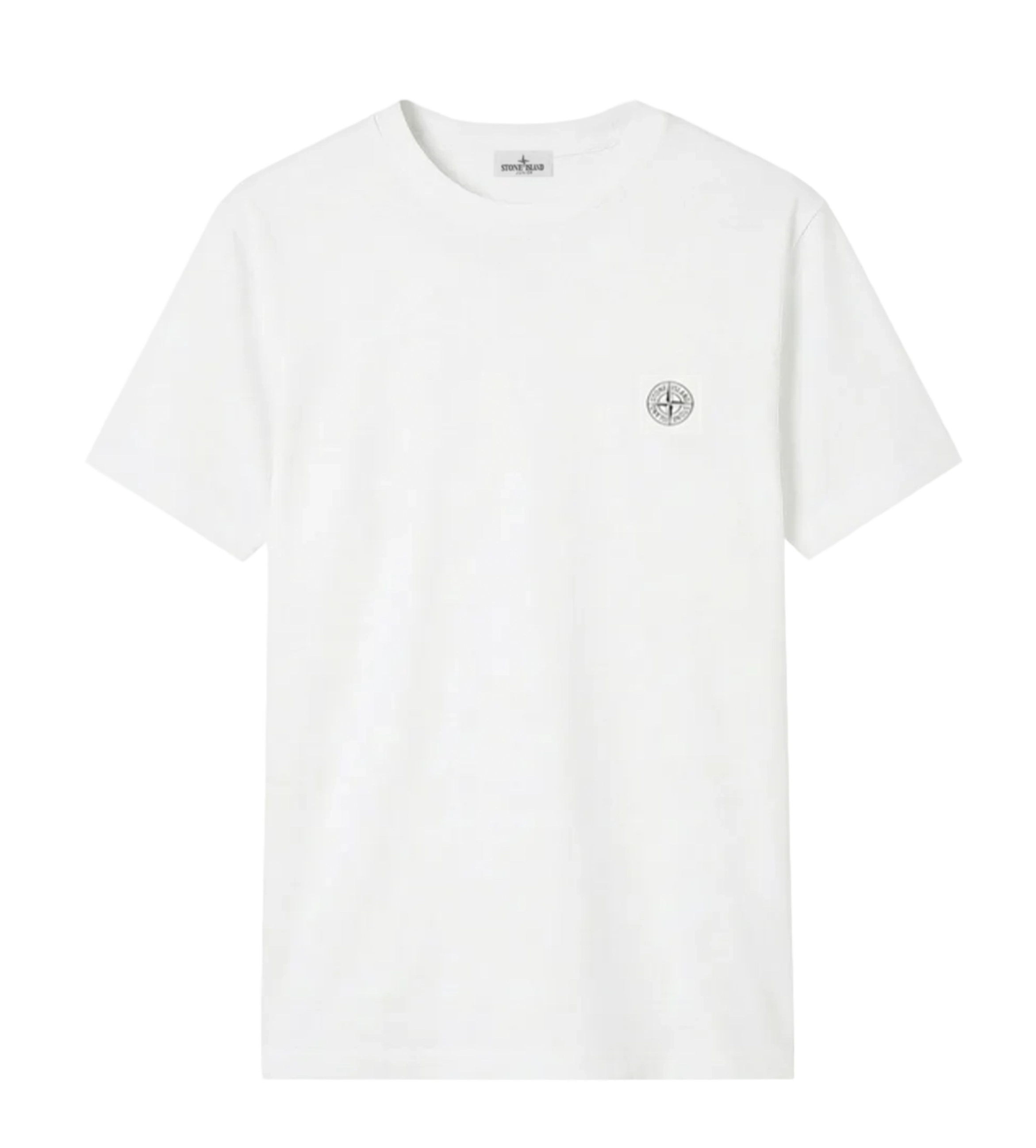 Stone Island Compass-Patch T-Shirt in White with white badge (Kids)