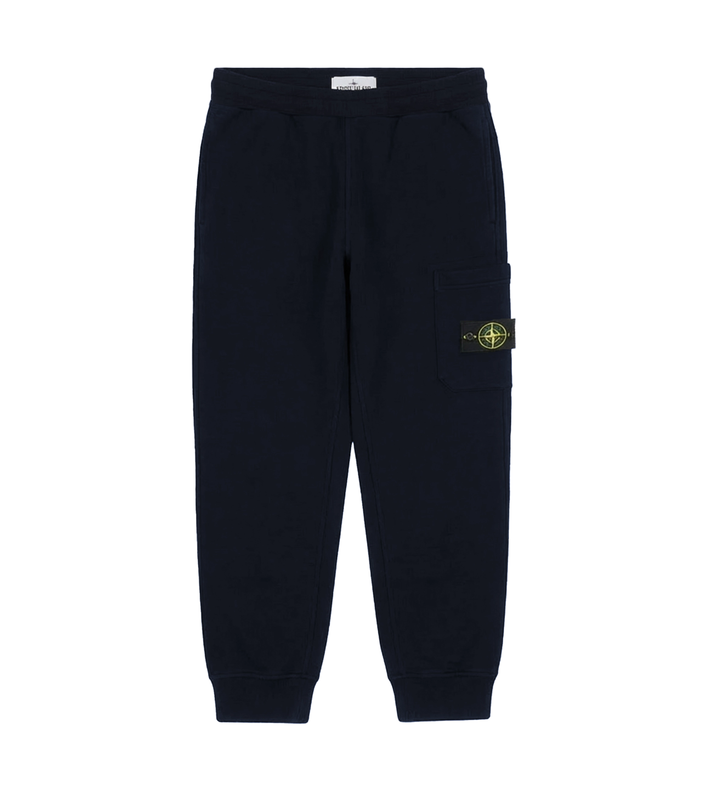 Stone Island Organic Cotton Fleece Joggers with pockets in Navy
