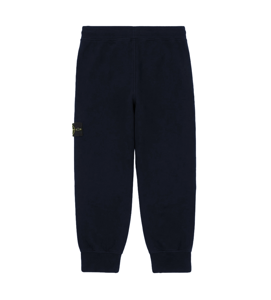 Stone Island Organic Cotton Fleece Joggers with pockets in Navy