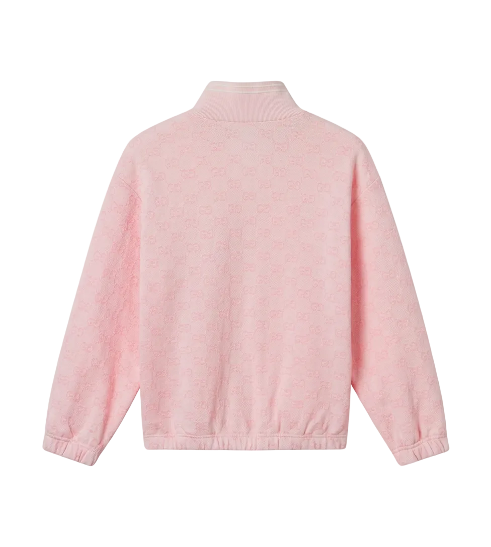 Gucci children's GG cotton zip jacket in Light Pink