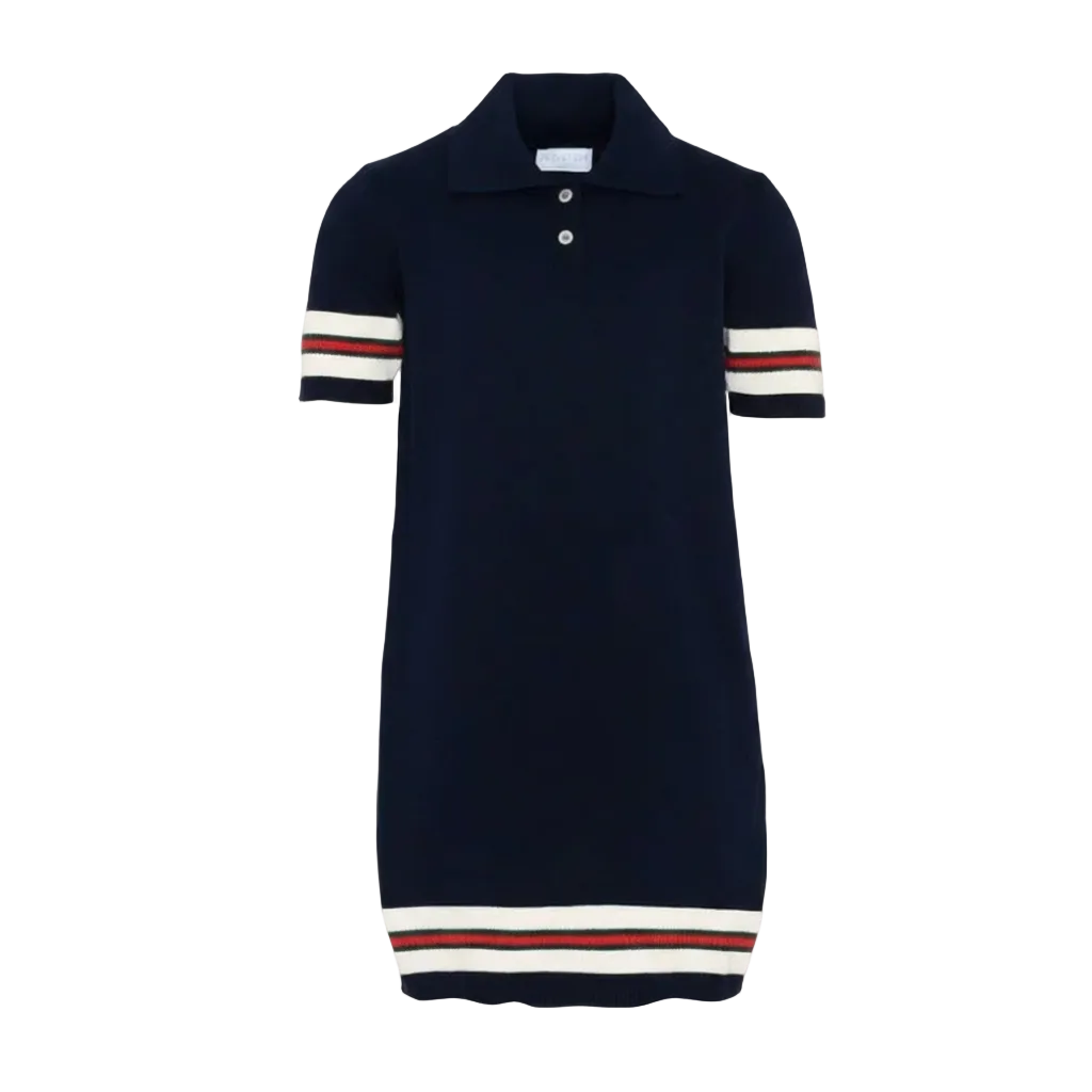 Gucci Kids Webstreepjurk in blauw