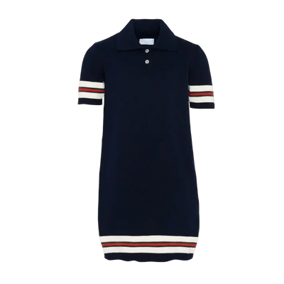 Gucci Kids Webstreepjurk in blauw