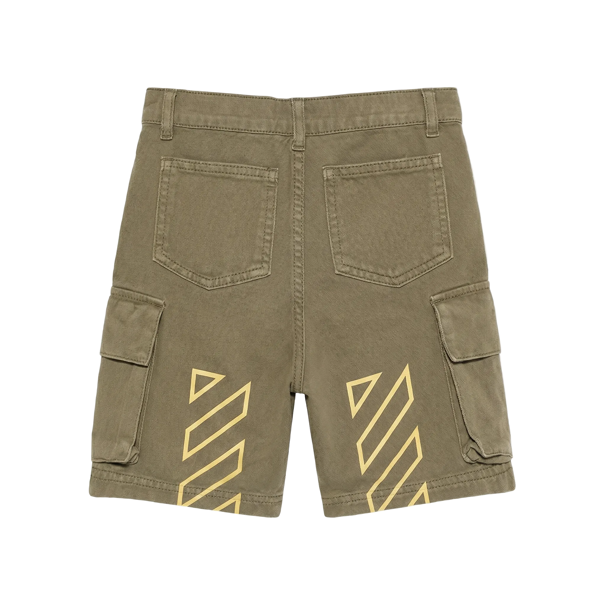 Off-White Logo Patch Diag Cargo Short in Khaki