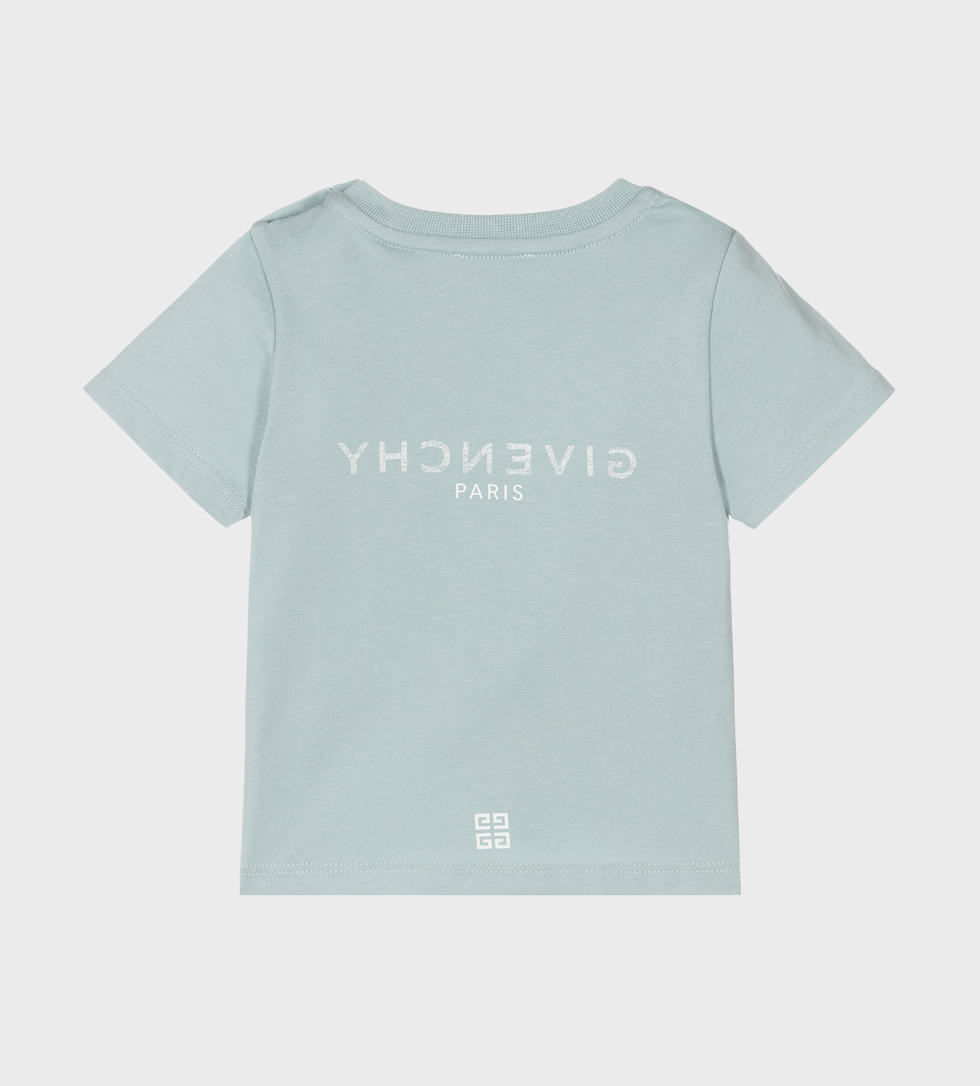 Baby Logo Cotton T-shirt Pastel Blue