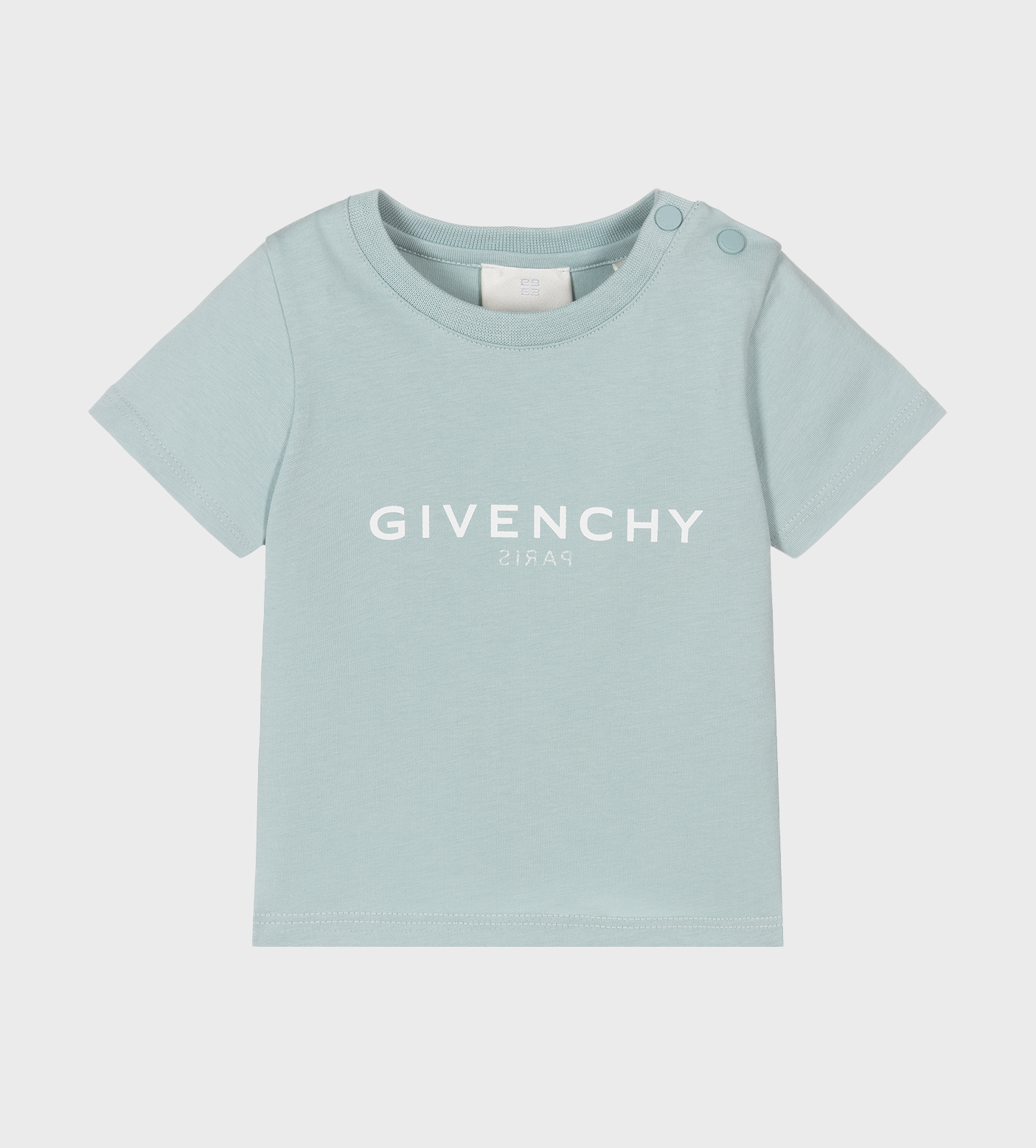 Baby Logo Cotton T-shirt Pastel Blue