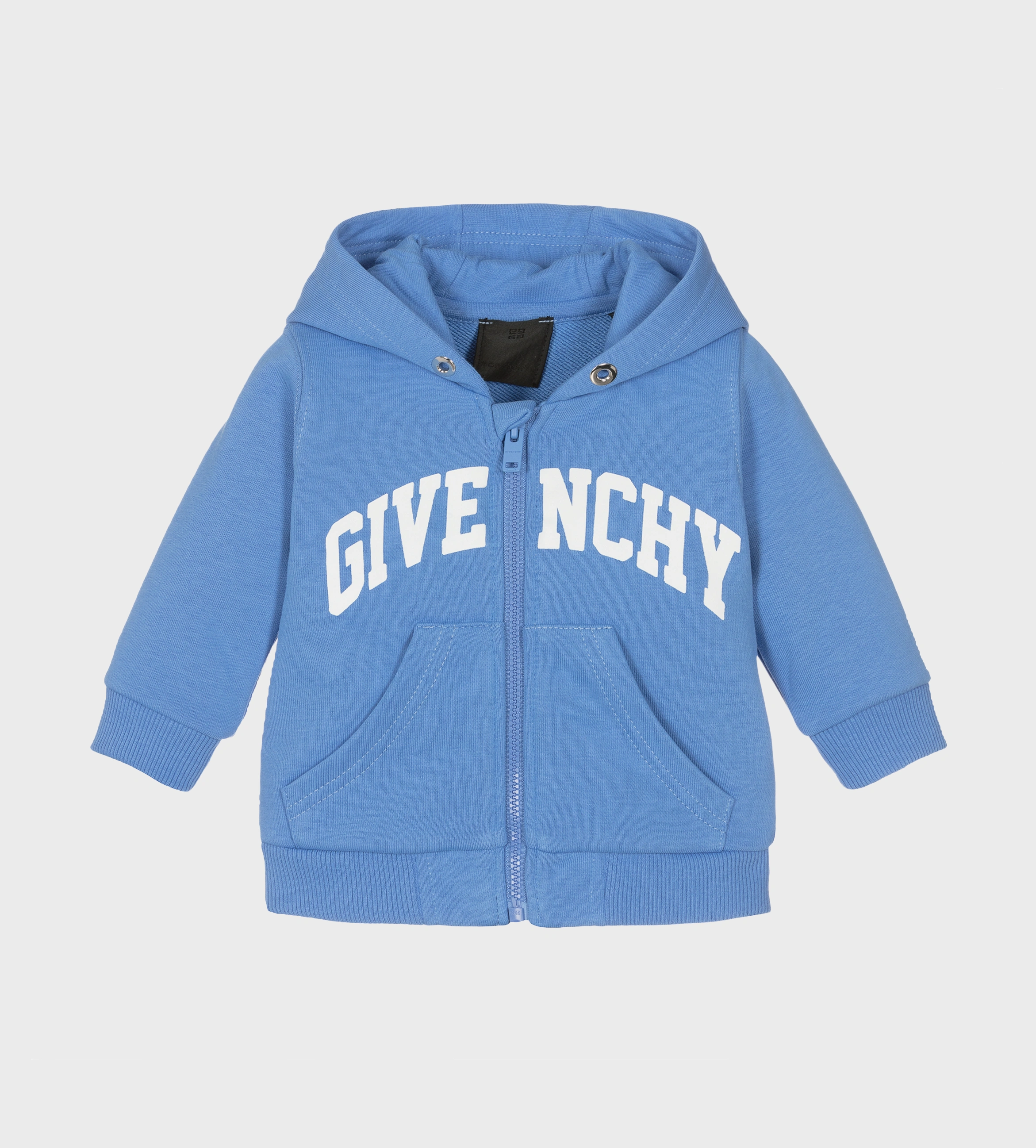 Logo-Print Zip-up Blue