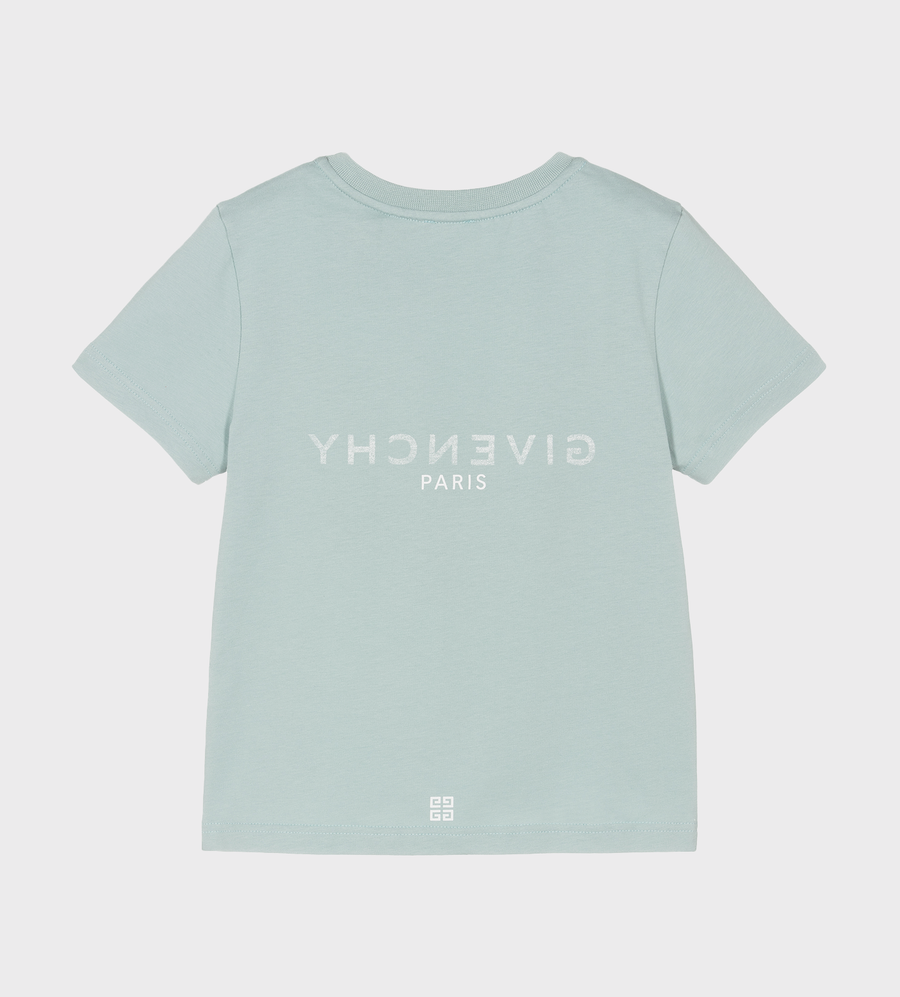 Logo-Print Cotton T-Shirt Pastel Blue